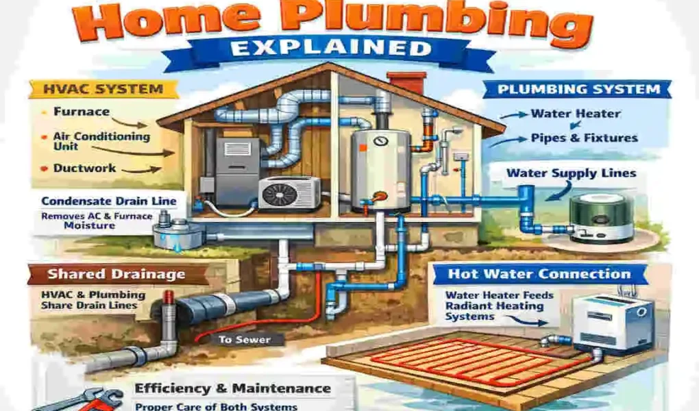 is hvac connected to house plumbing