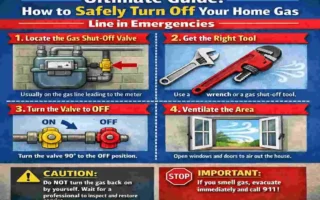 how to turn off gas line in house