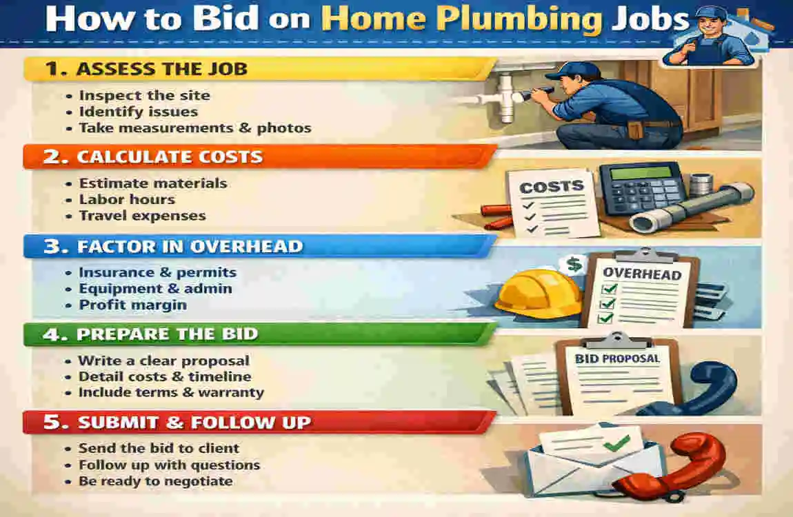 how to bid on home plumbing jobs