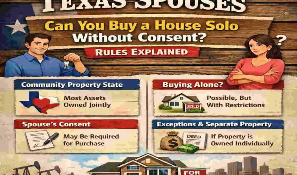can a spouse buy a house without the other in texas