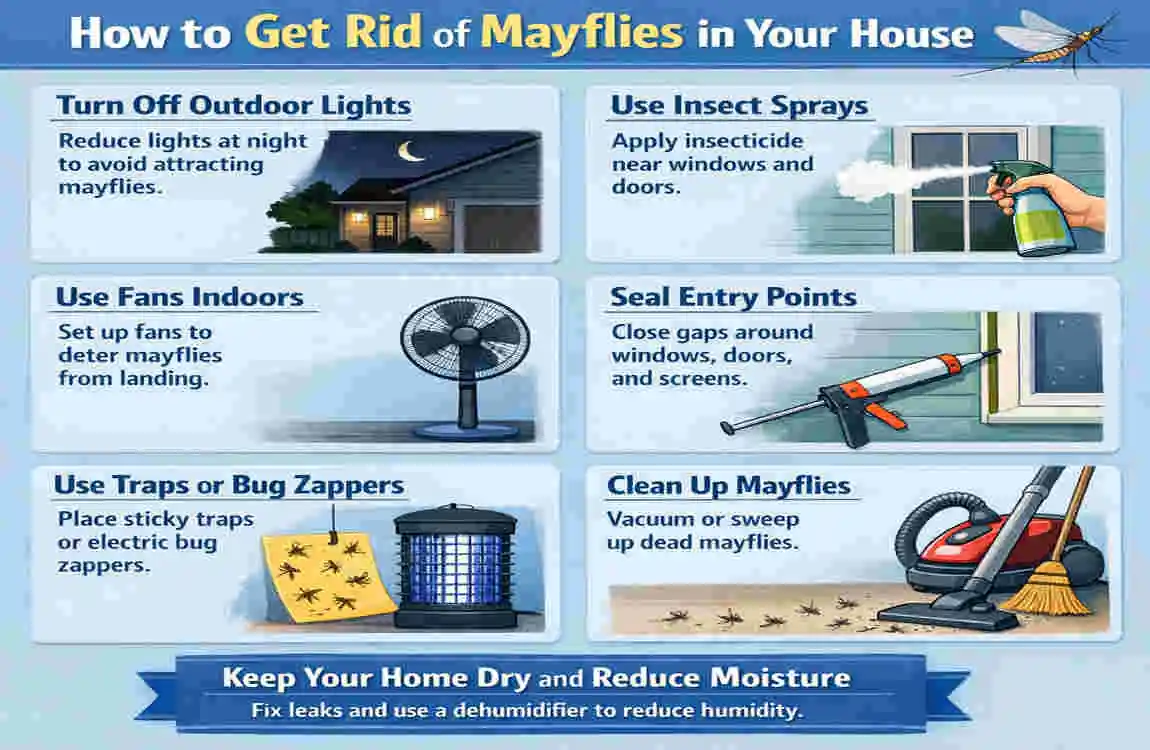 how to get rid of mayflies in your house