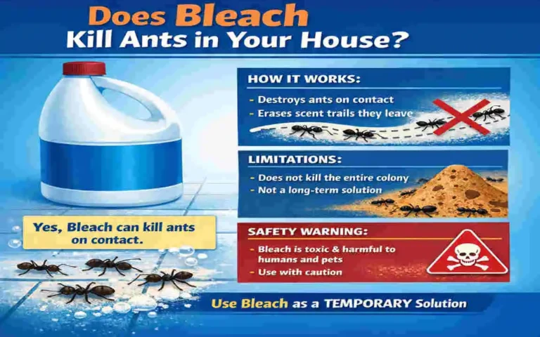 does bleach kill ants in house
