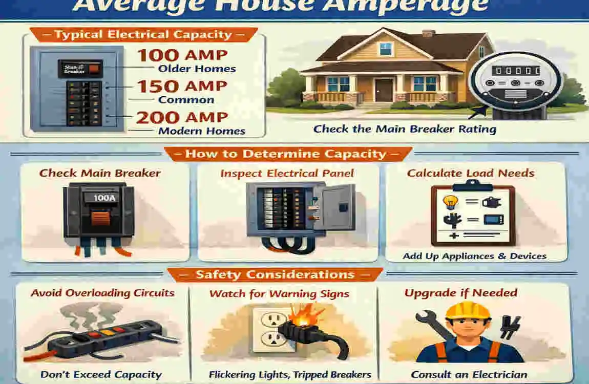 what is the average amperage of a house