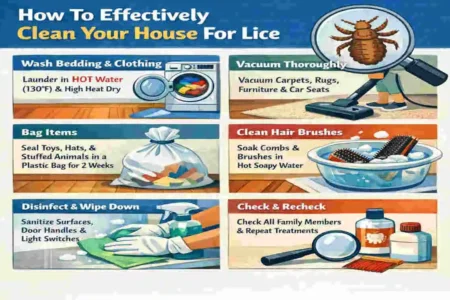 how to clean house for lice