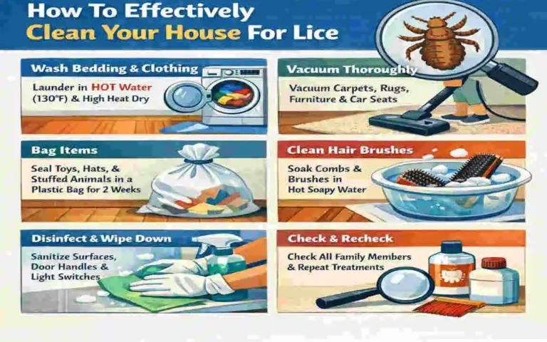 how to clean house for lice