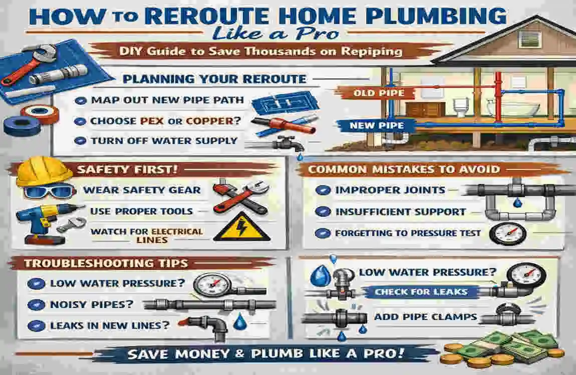 how to reroute home plumbing