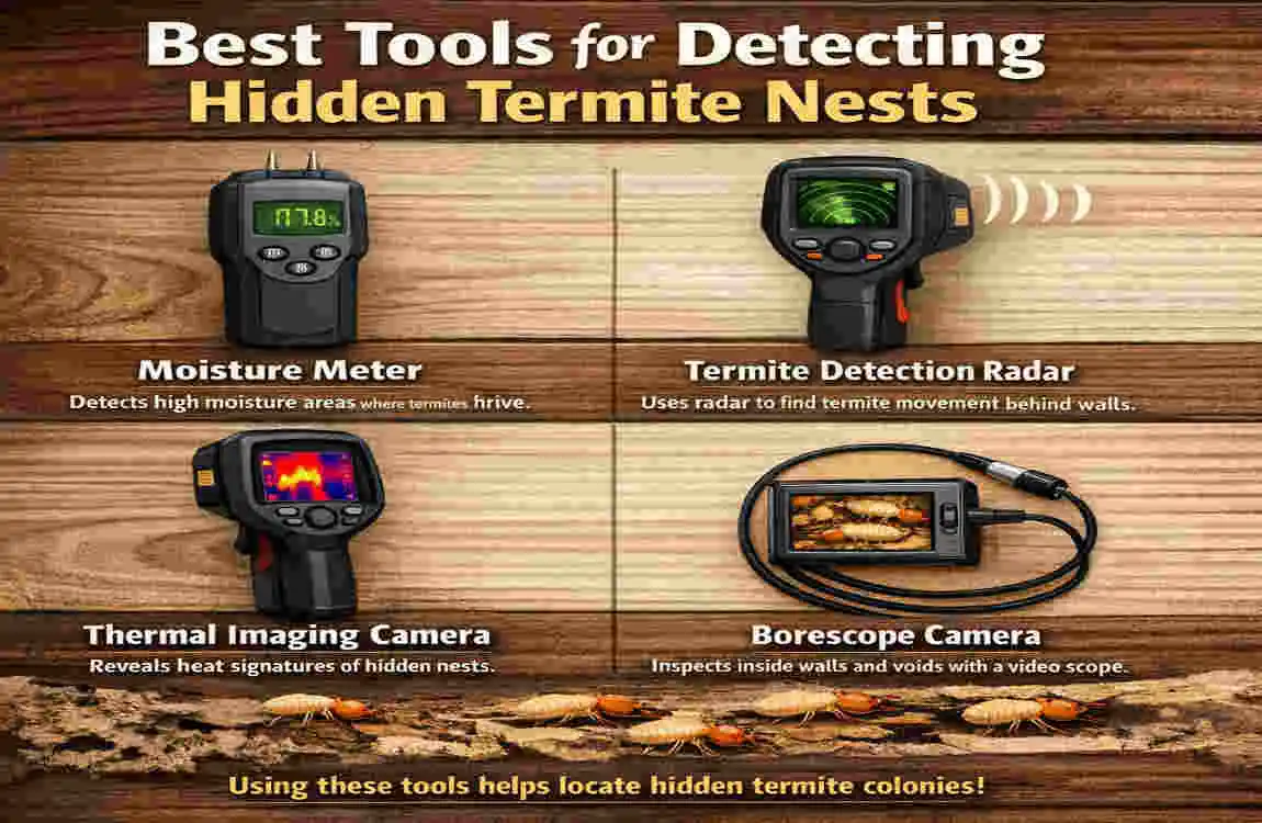 how to find termite nest in house