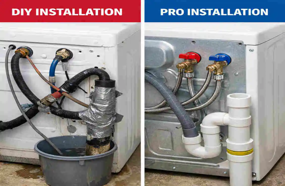 how much does it cost to install plumbing for a home washing machine