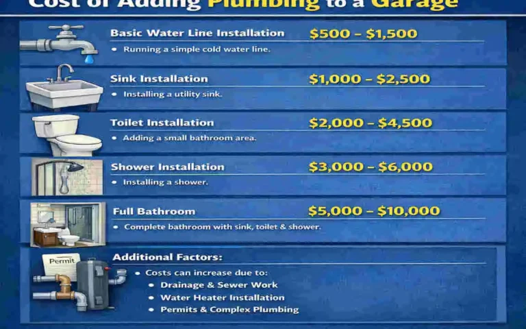 how much to add home plumbing to a garage