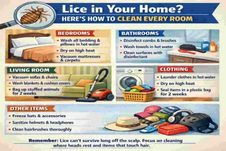how to clean house for lice