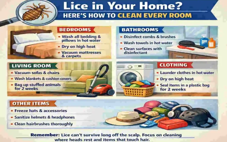 how to clean house for lice