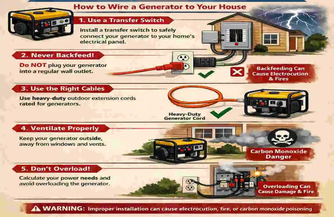 how to wire in a generator to your house