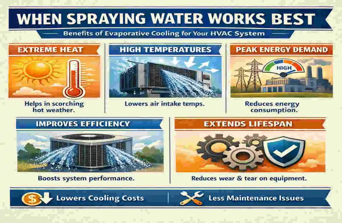 does spraying ac condenser with water help cool house
