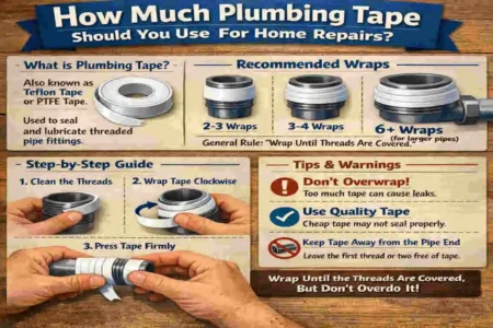 how much house plumbing tape to use