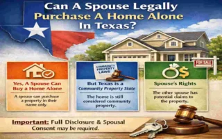 can a spouse buy a house without the other in texas
