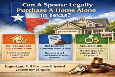 can a spouse buy a house without the other in texas