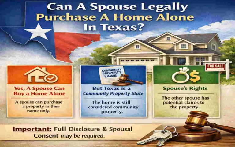 can a spouse buy a house without the other in texas