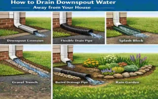 how to drain downspout water away from house