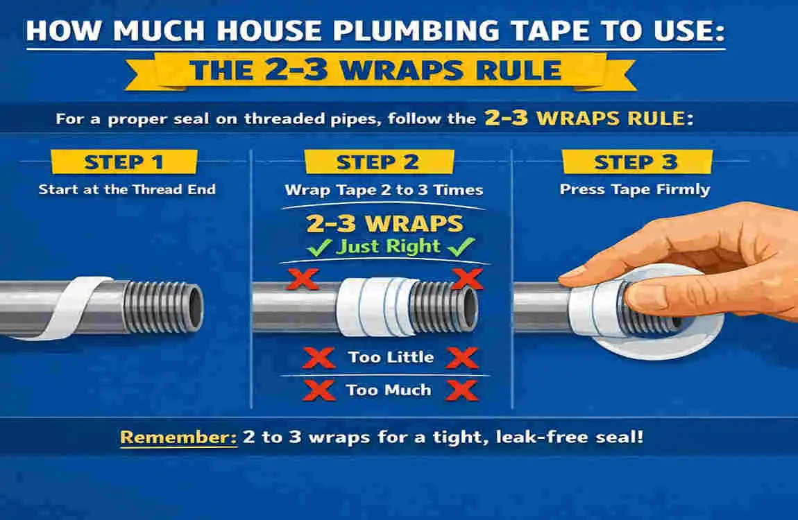 how much house plumbing tape to use