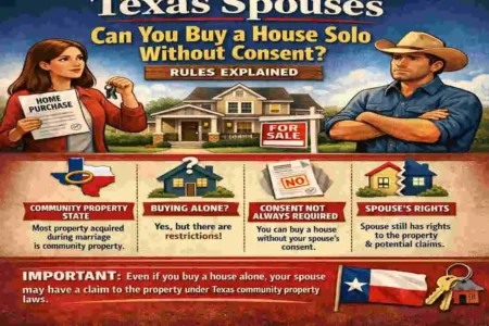 can a spouse buy a house without the other in texas
