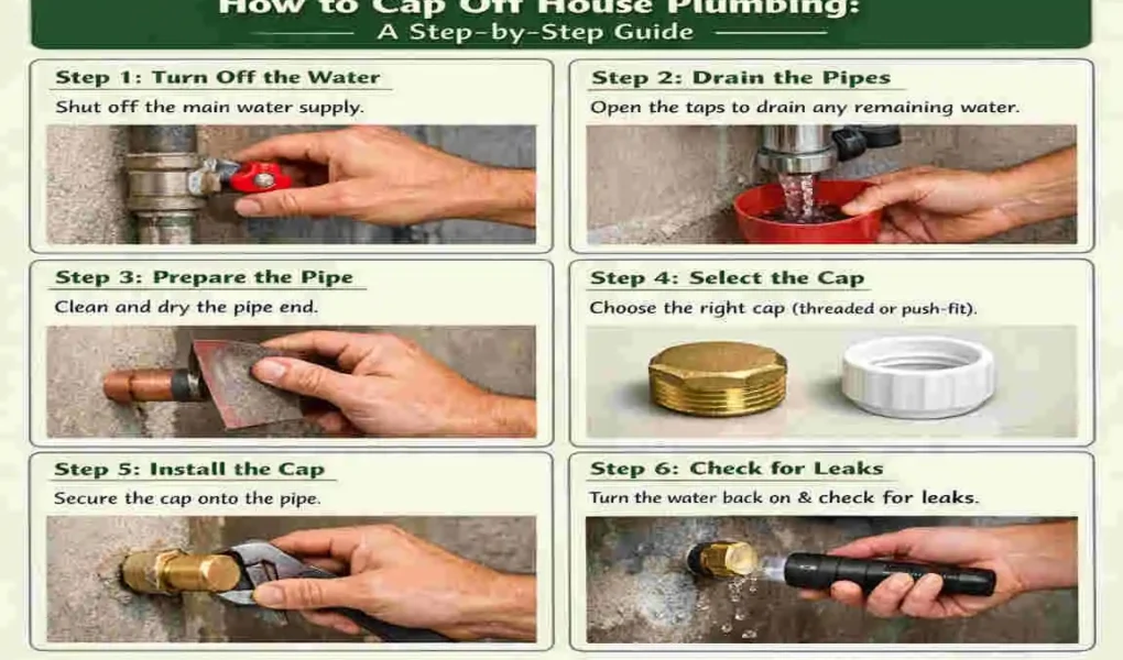 how to cap off house plumbing