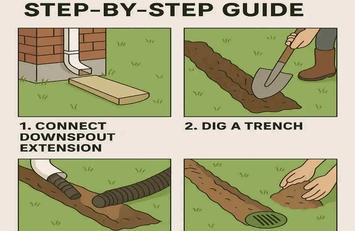 Effectively Drain Downspout Water Away from Your House