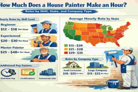 how much does a house painter make an hour