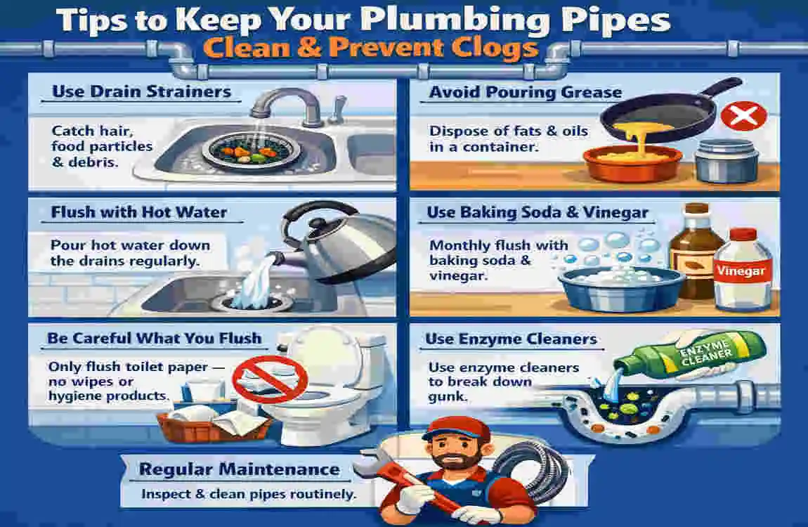 how to clean out house plumbing pipes