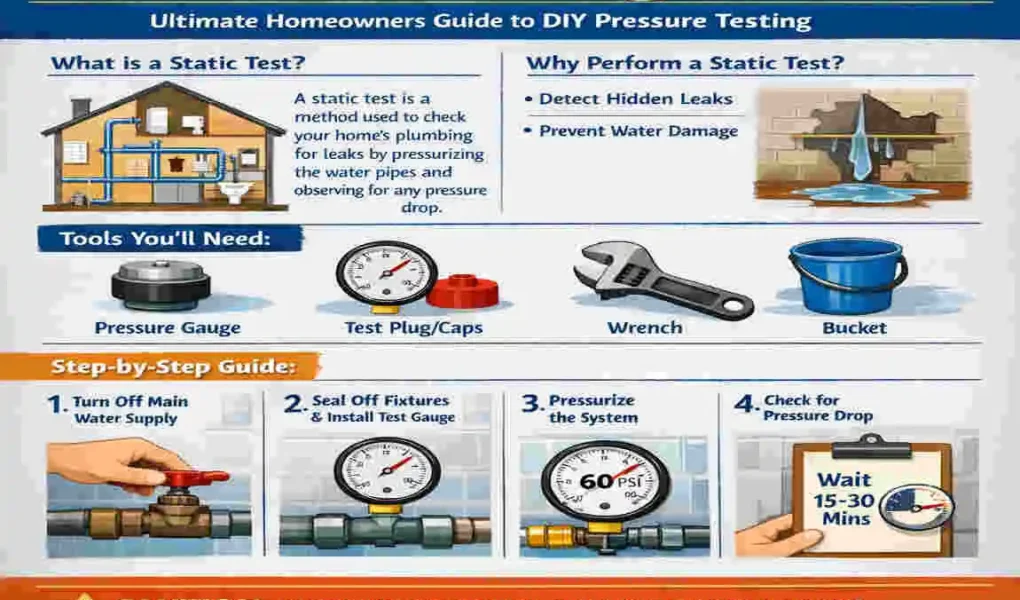 what is a static test for home plumbing