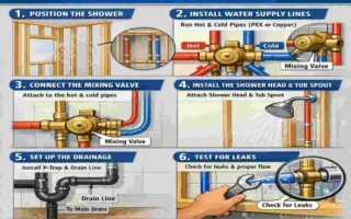 how to install house plumbing for shower