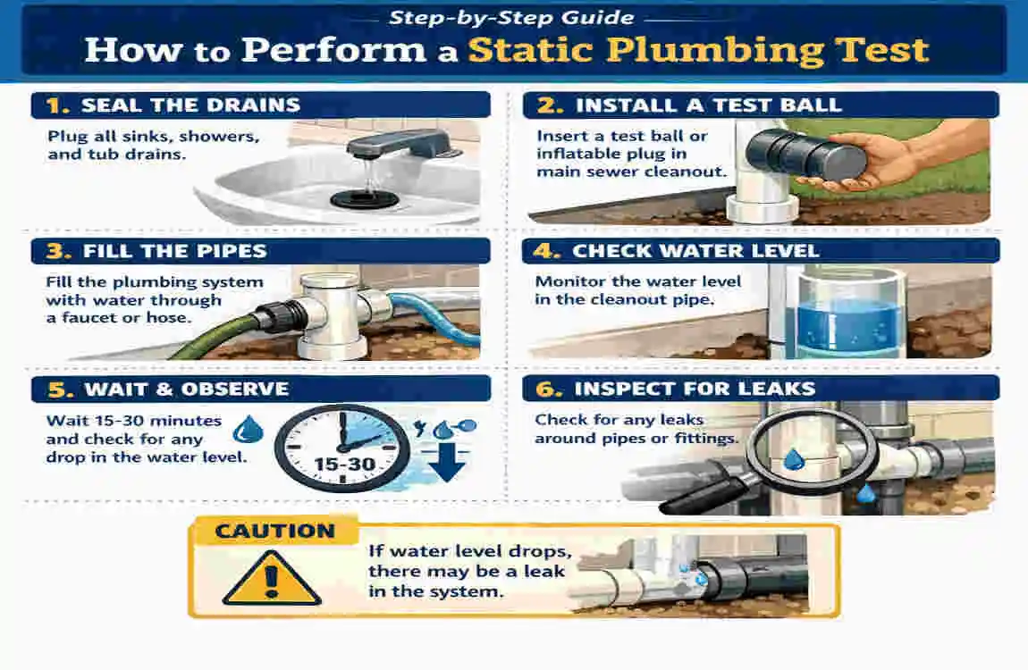 what is a static test for home plumbing