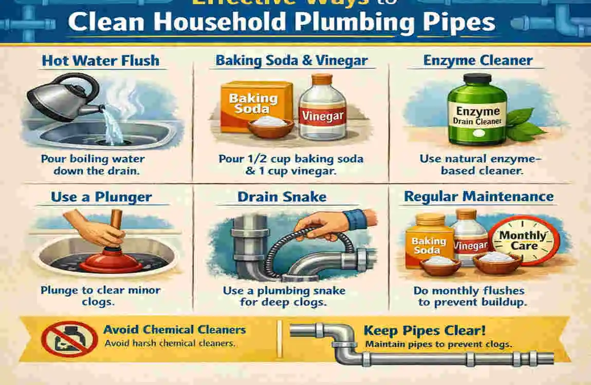 how to clean out house plumbing pipes