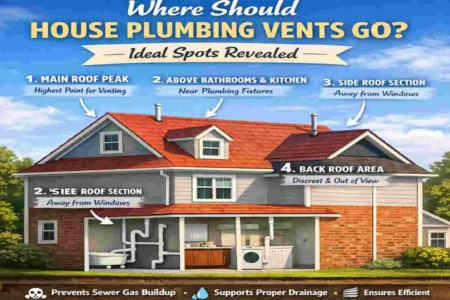 where should a house plumbing vent be located