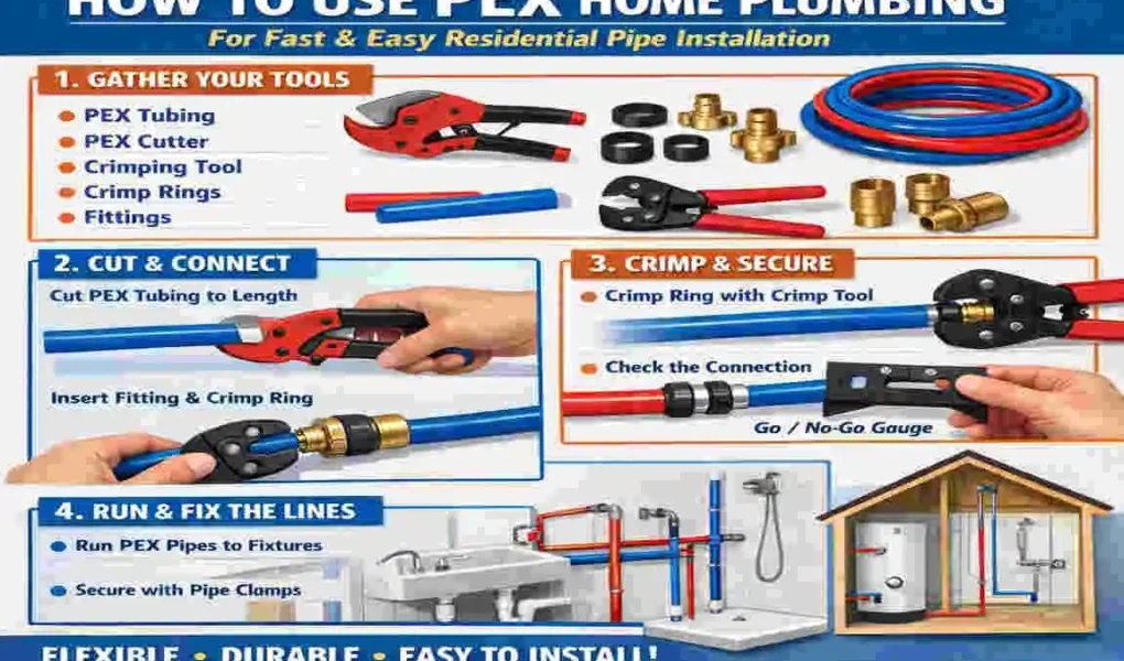 how to use pex home plumbing