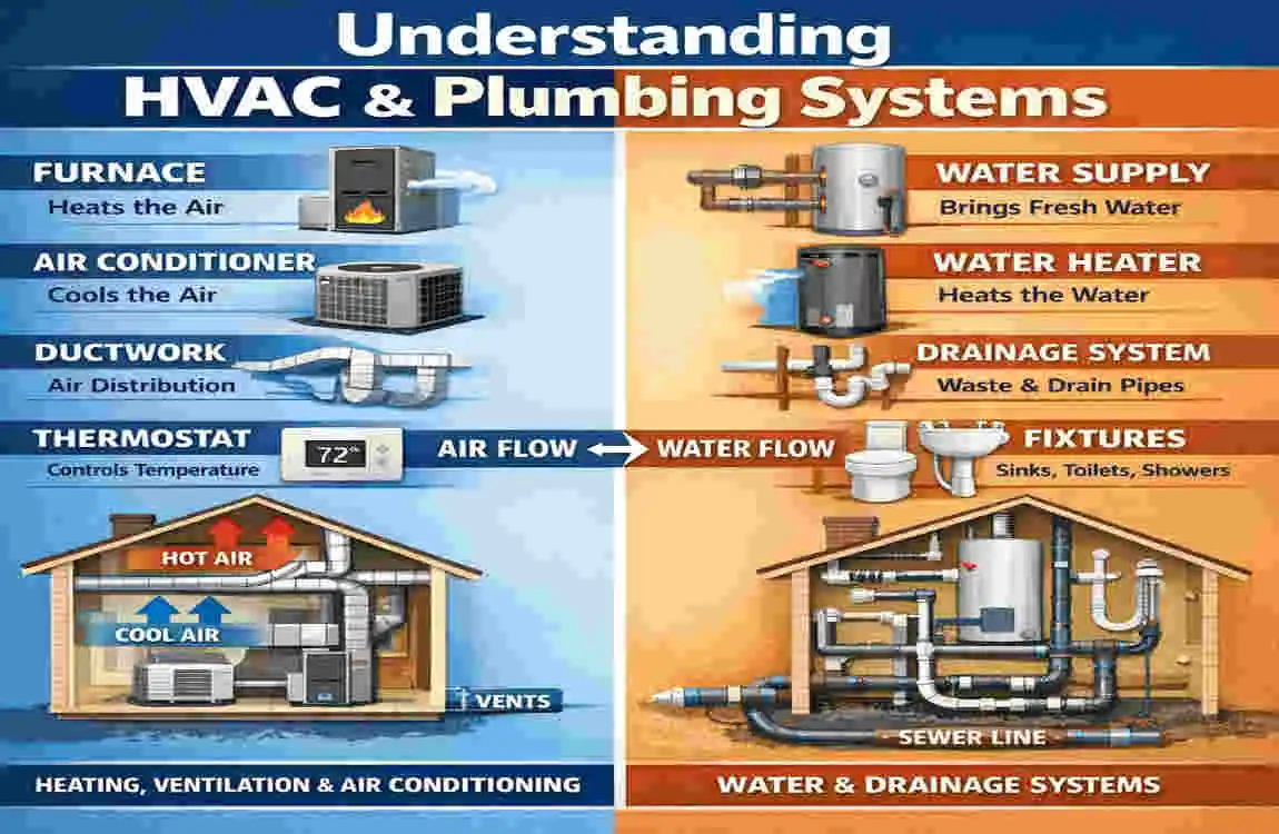 is hvac connected to house plumbing