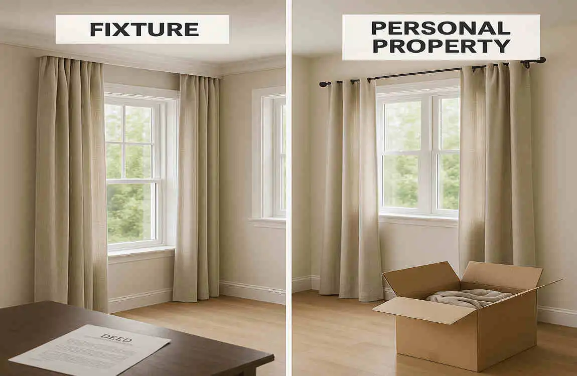 do curtains stay with the house