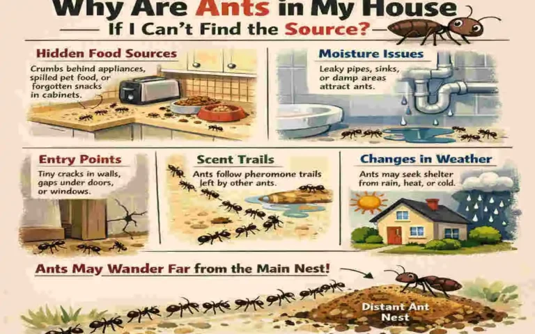 ants in house can't find source