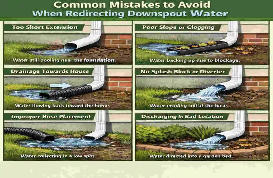 how to drain downspout water away from house