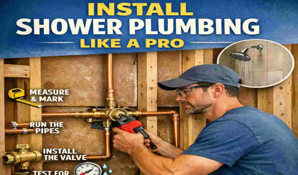 how to install house plumbing for shower