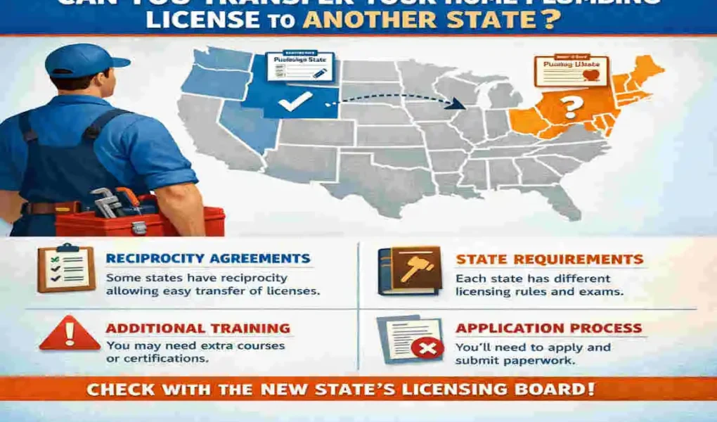 can you transfer house plumbing license to another state