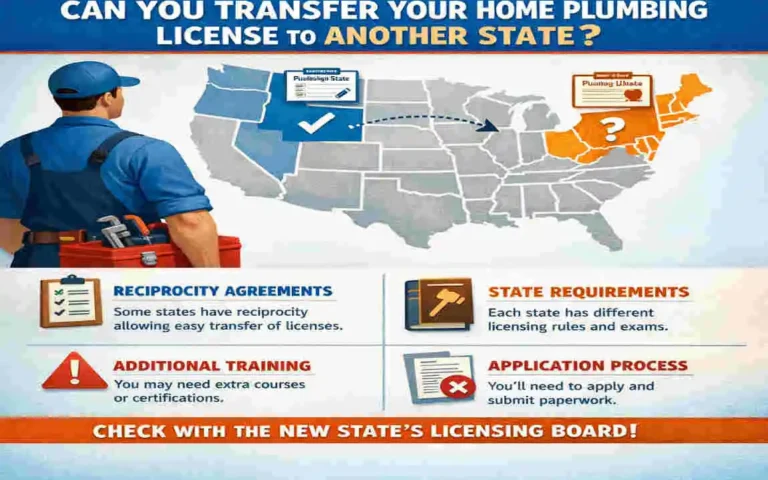 can you transfer house plumbing license to another state