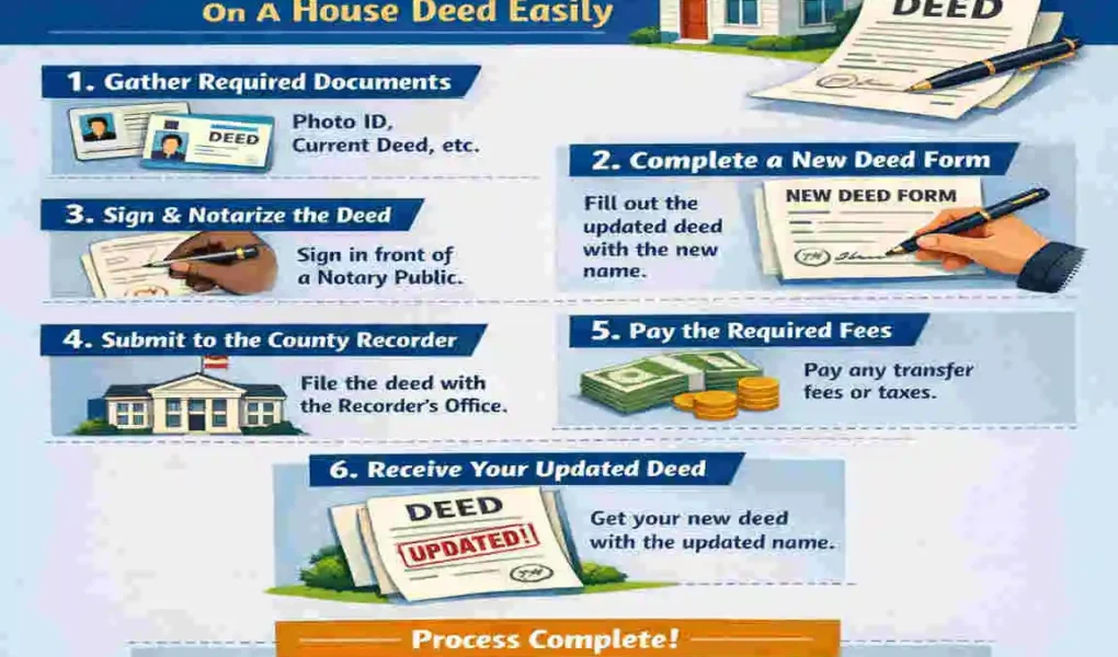 how to change a name on a house deed