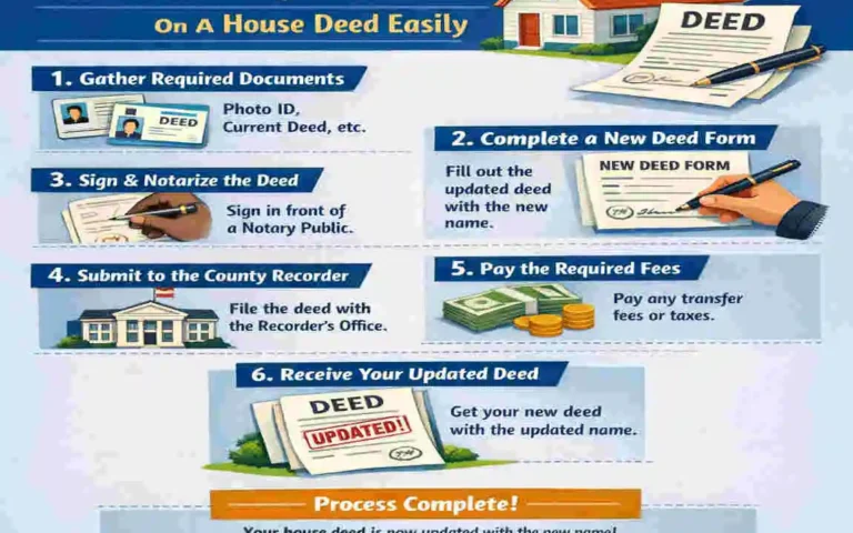 how to change a name on a house deed