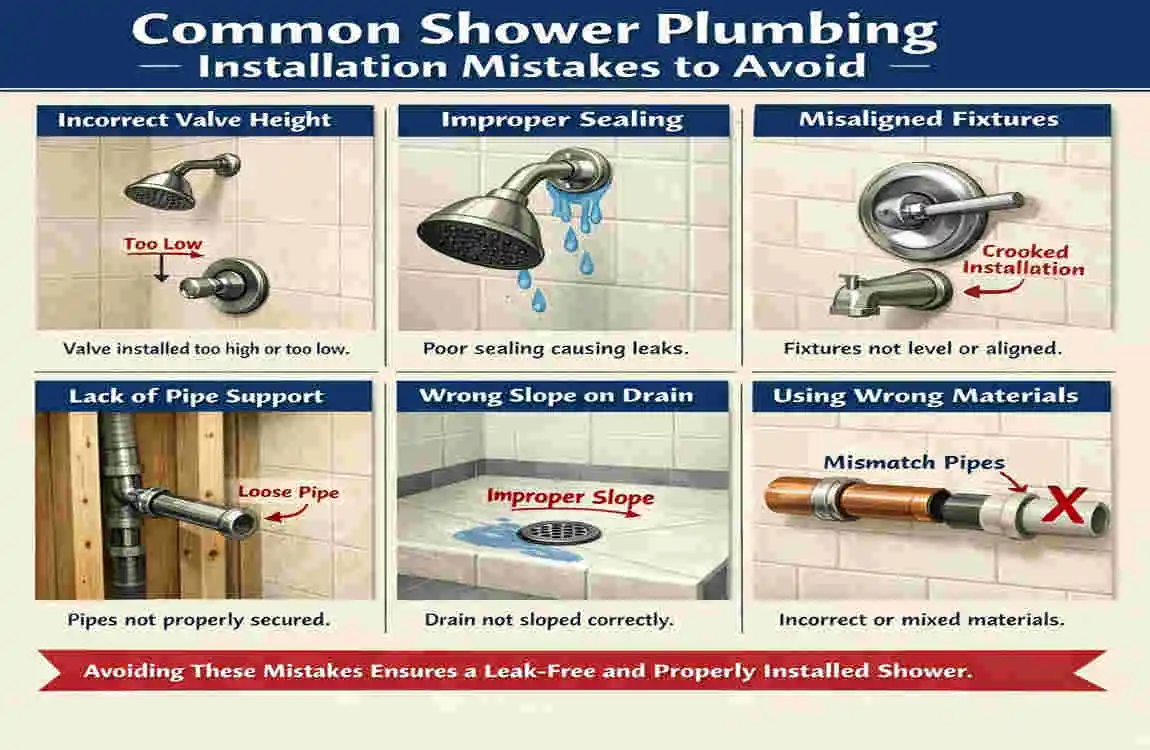 how to install shower home plumbing fixtures