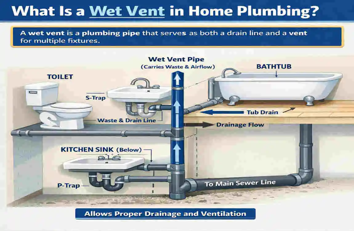 what is a wet vent home plumbing