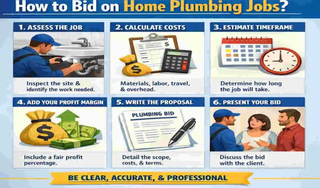 how to bid on home plumbing jobs