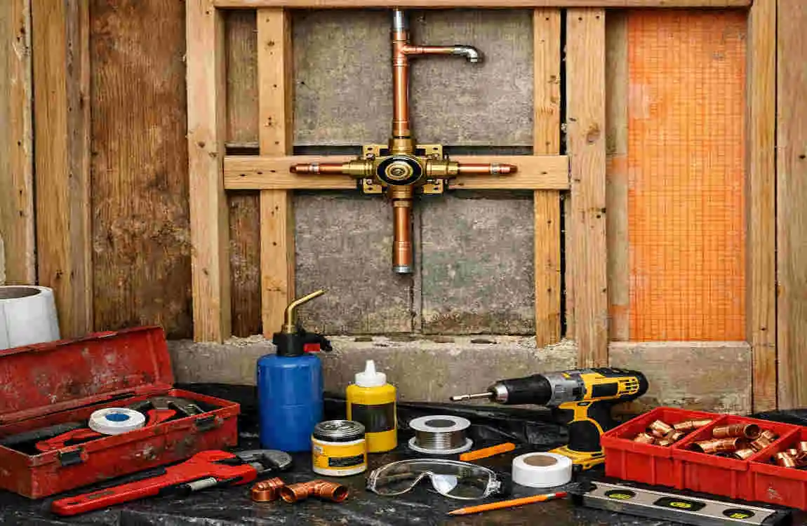 how to install shower home plumbing fixtures