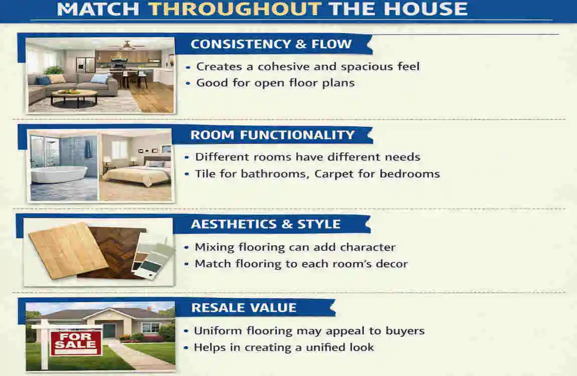 should flooring match throughout house