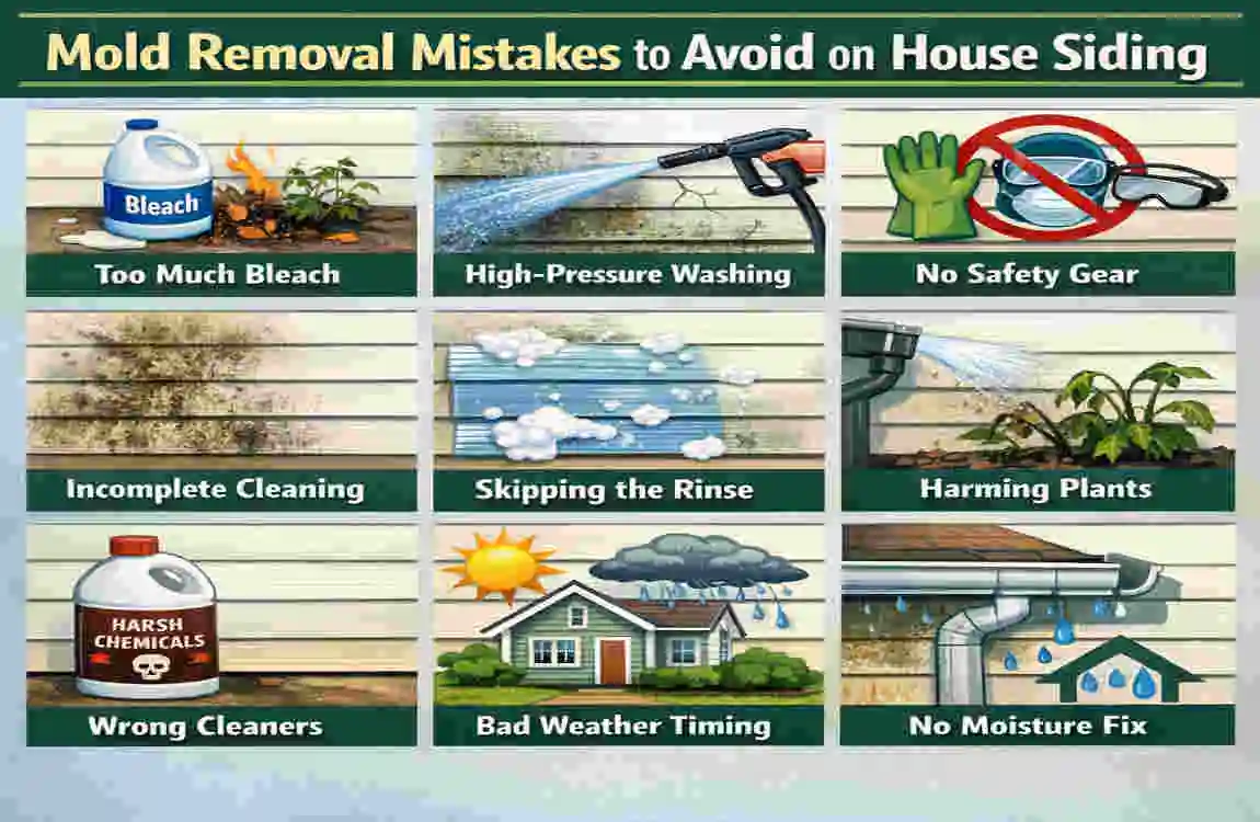 how to remove mold from house siding