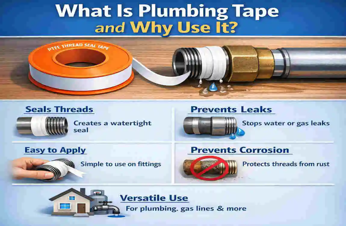 how much house plumbing tape to use